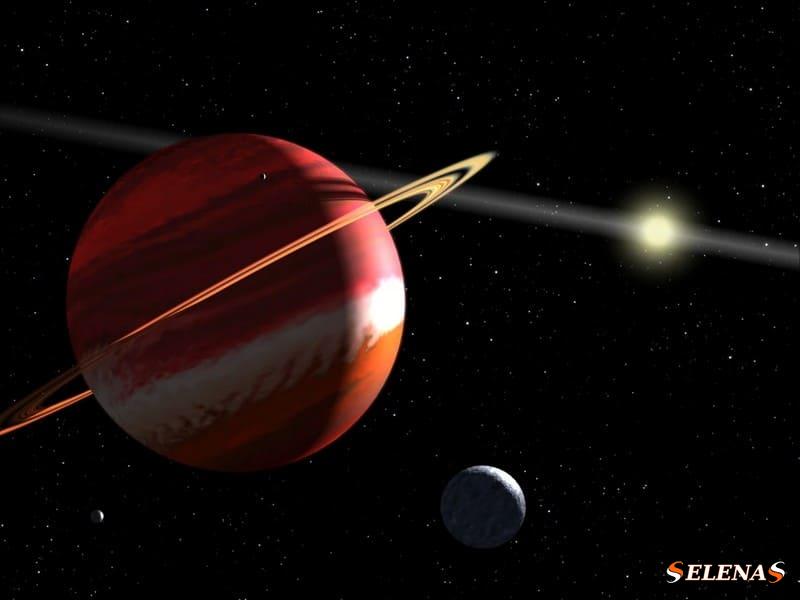 Представление художника об экзопланете с массой Юпитера