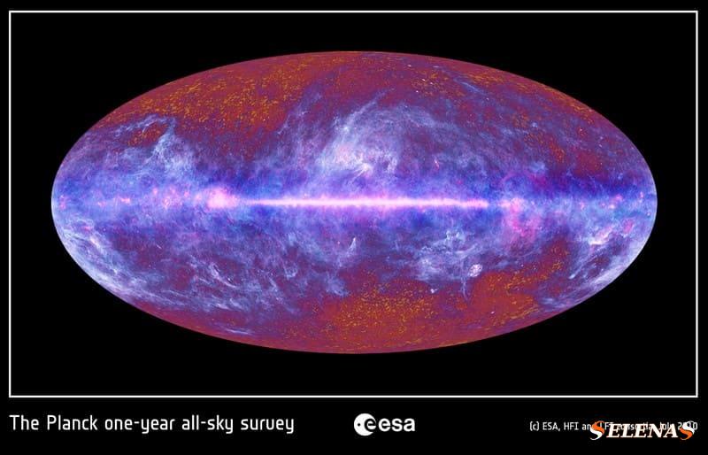 На этом изображении всего неба космического микроволнового фона