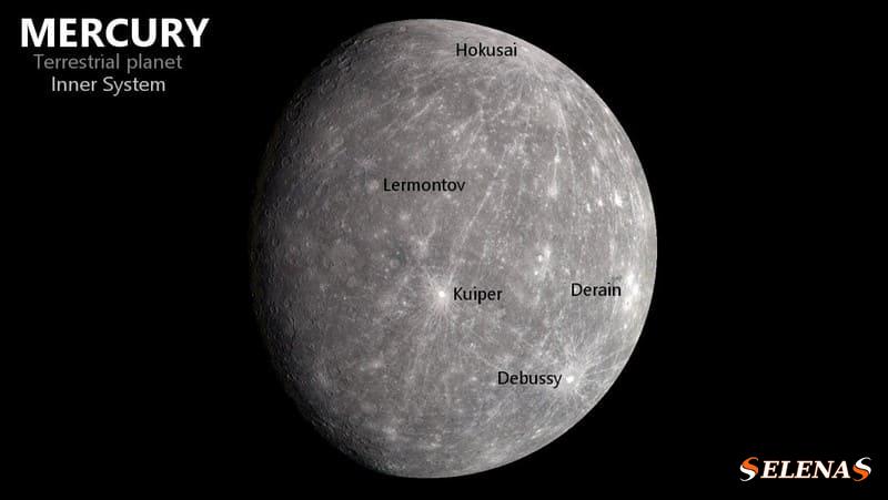 Особенности поверхности Меркурия