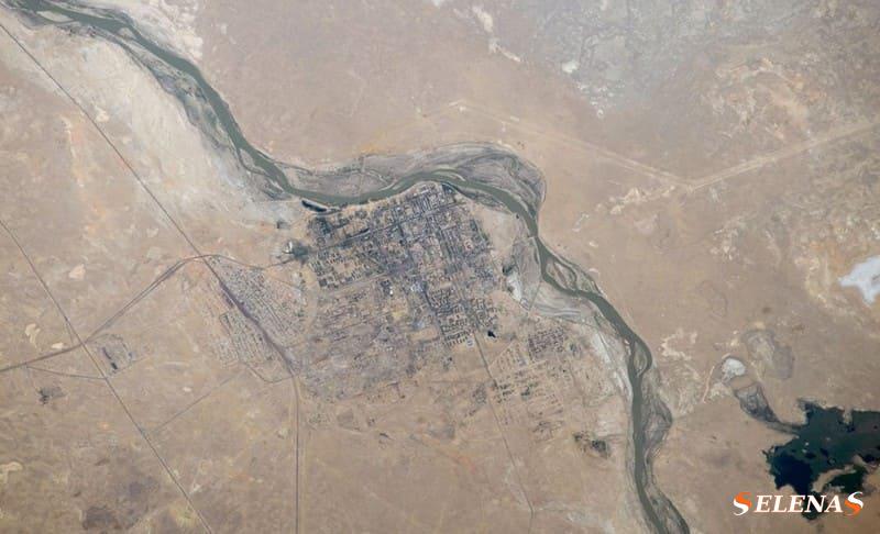 Спутниковые снимки Байконура предоставлены НАСА