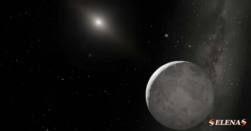 Карликовая планета Эрис и ее спутник Дисномия (Dysnomia), далеко за поясом Койпера