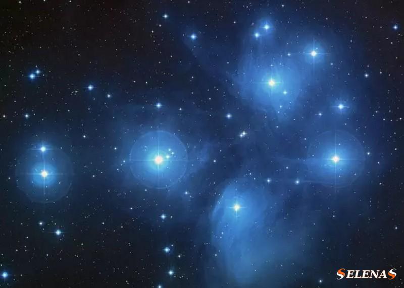Плеяды — это рассеянное скопление, состоящее примерно из 3000 звезд на расстоянии 400 световых лет