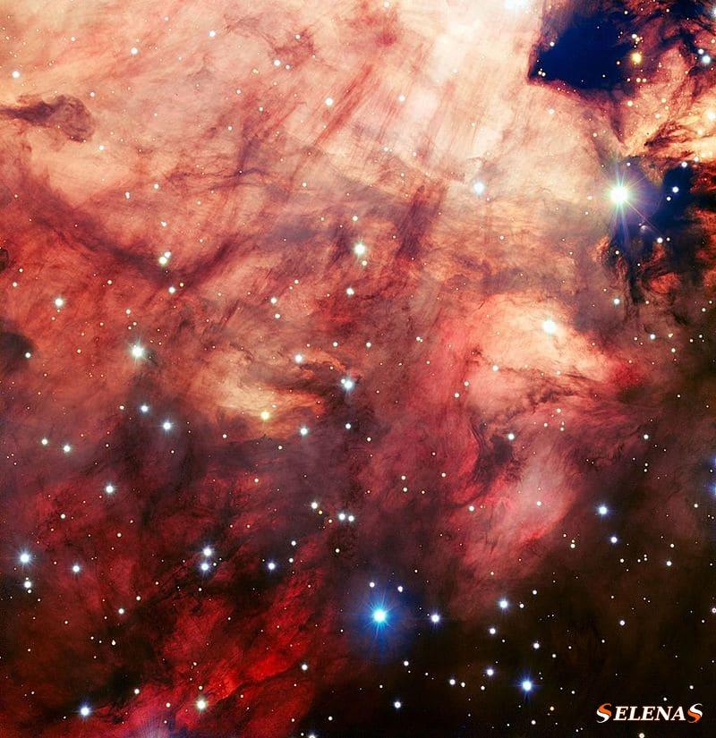 Центр Мессье-17, очень большой телескоп М17